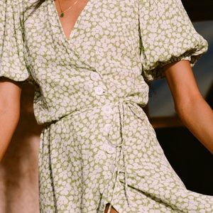 Faithfull The Brand Marta midi wrap dress